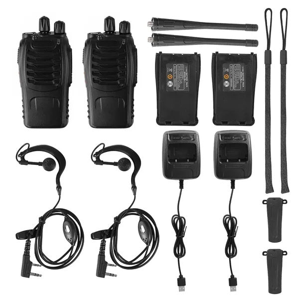 2 X Baofeng BF-888S Walkie Talkies Two Way Radio UHF 16CH 400-470MHZ Long Range