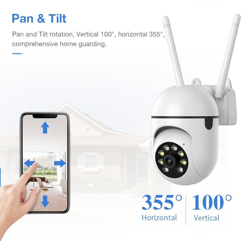 1080P Outdoor Wired WiFi PTZ Security Camera, 2.4G&5GWiFi, Auto Tracking, 2 Way Audio, Spot Night Vision, SD Card & Cloud Storage